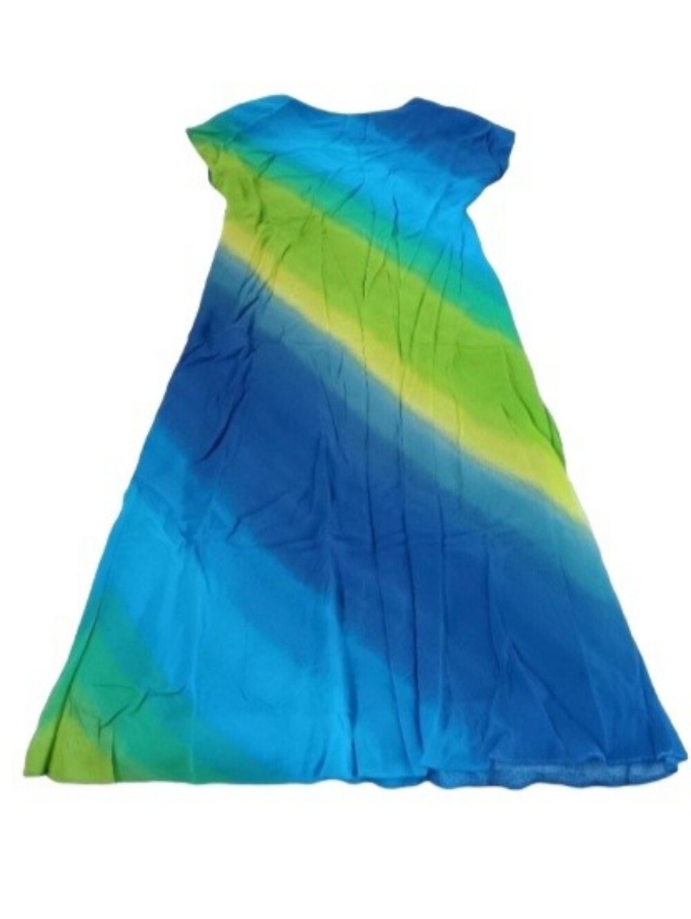 NWT R.J. Collection By Chelsea Rousso Maxi Shift Dress | Blue- Green - Picture 12 of 12
